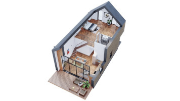 Parduodamas namas Bazilikų g., Stanaičių k., Kauno r. sav., 105.46 m2 ploto, 2 aukštai 1