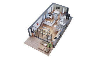 Parduodamas namas Bazilikų g., Stanaičių k., Kauno r. sav., 105.46 m2 ploto, 2 aukštai 2
