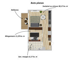 Parduodamas butas Skroblų g., Naujamiestis, Vilniaus m., Vilniaus m. sav., 47.63 m2 ploto, 2 kambariai 28