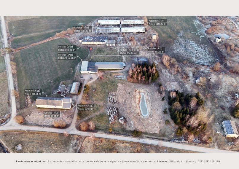 Parduodamos administracinės, gamybinės, kitos paskirties, paslaugų, prekybos, sandėliavimo patalpos Ąžuolo g., Viškonių k., Ukmergės r. sav., 7500 m2 ploto 6