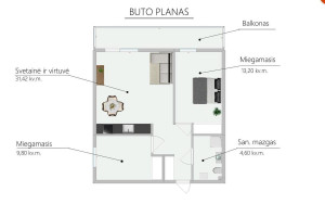 Parduodamas butas Ozo g., Šnipiškės, Vilniaus m., Vilniaus m. sav., 59.02 m2 ploto, 3 kambariai 22