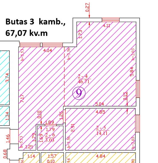 Parduodamas butas Mokyklos g., Galgių k., Vilniaus r. sav., 67.00 m² ploto 3 kambariai 9