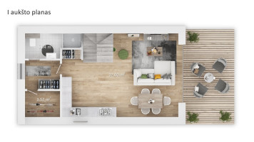 Parduodamas namas Vorupės g., Pilaitė, Vilniaus m., Vilniaus m. sav., 90 m2 ploto, 2 aukštai 10