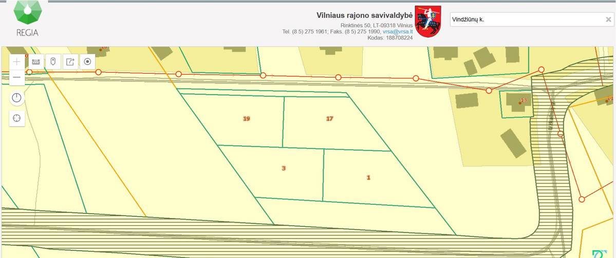 Parduodamas sklypas Pasienio g., Vindžiūnų k., Vilniaus r. sav., 14 a ploto 1