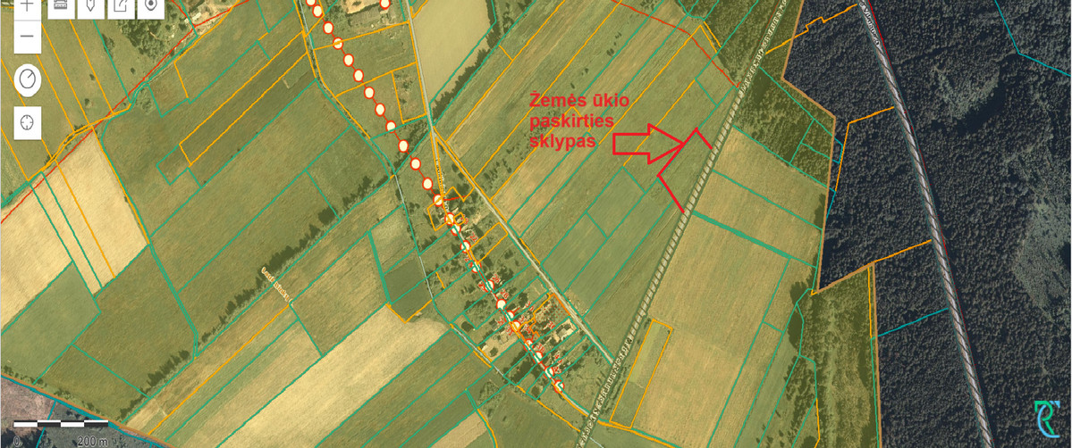 Parduodamas sklypas Pasienio g., Vindžiūnų k., Vilniaus r. sav., 14 a ploto 6