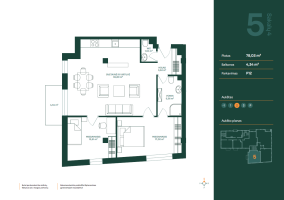 Parduodamas butas Sakalų g., Žvėrynas, Vilniaus m., Vilniaus m. sav., 78.03 m² ploto 3 kambariai 2