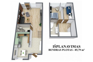 Parduodamas butas Jeruzalė, Vilniaus m., Vilniaus m. sav., 85.79 m² ploto 3 kambariai 19