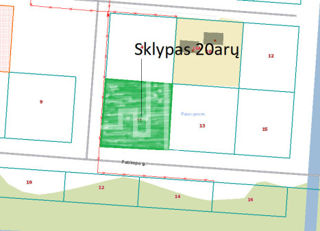 Parduodamas sklypas Patrimpo g., Palangoje, 20 a ploto