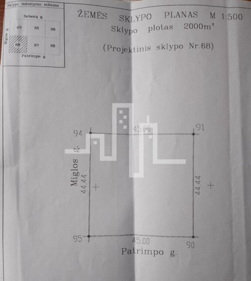 Parduodamas sklypas Patrimpo g., Palangoje, 20 a ploto 3