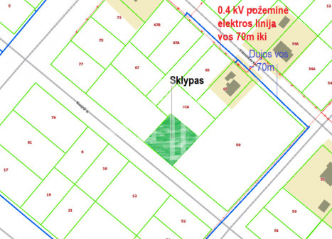 Parduodamas sklypas Naujoji g., Palangoje, 10 a ploto