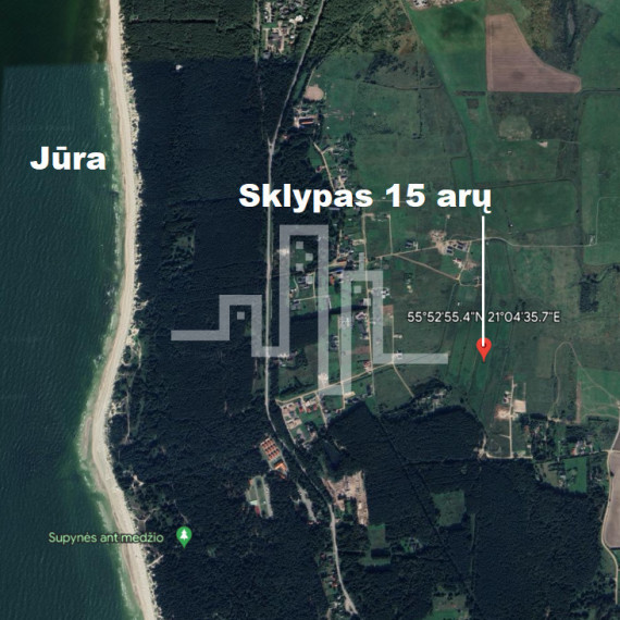 Parduodamas sklypas Gluosnių g., Palangoje, 15 a ploto 1