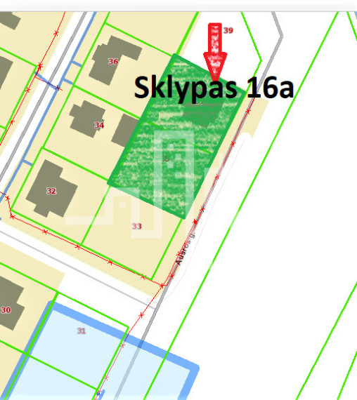 Parduodamas sklypas Aušros g., Palangoje, 16 a ploto 1