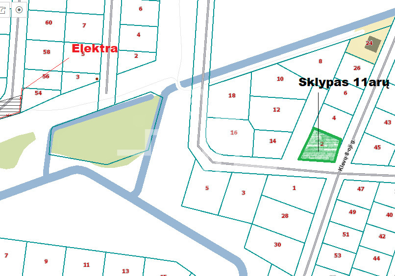 Parduodamas sklypas Klevų 6-oji g., Palangoje, 11 a ploto 2