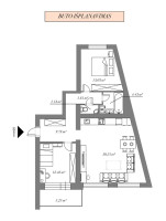 Parduodamas butas Gilužio g., Pilaitė, Vilniaus m., Vilniaus m. sav., 78.19 m2 ploto, 3 kambariai 35