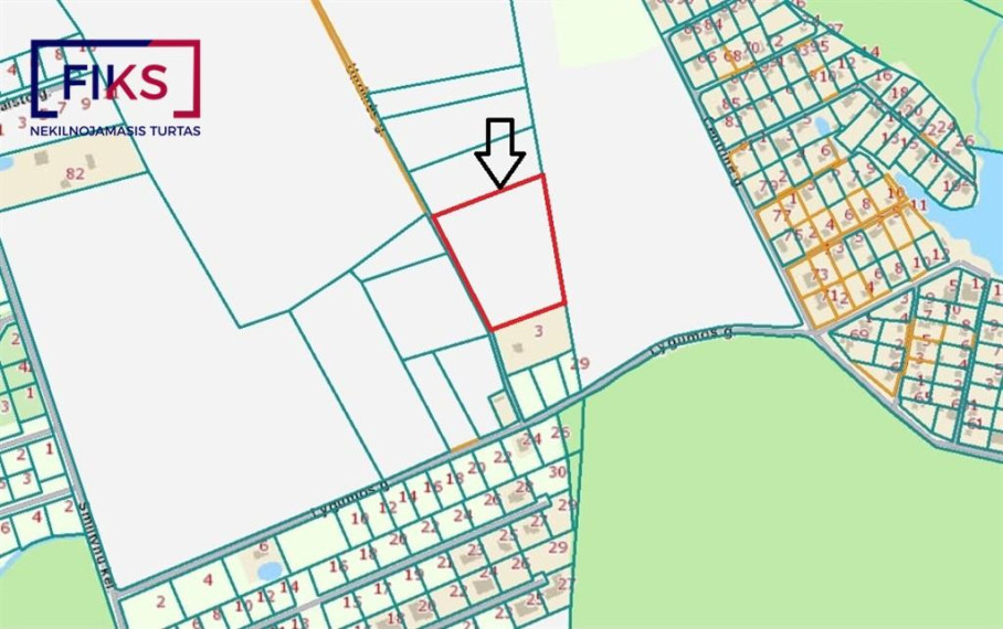 Parduodamas sklypas Undinės g., Smiltynų I k., Kauno r. sav., 115 a ploto 2