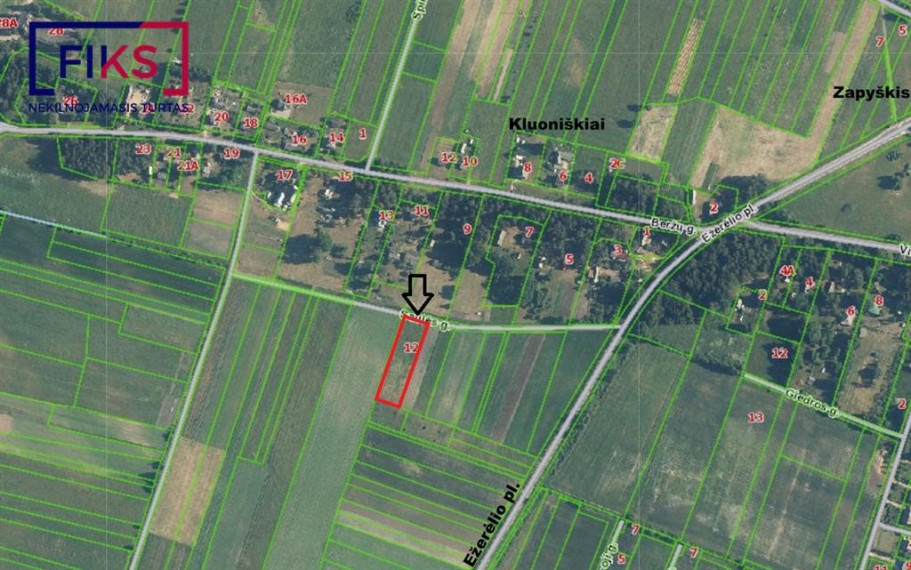 Parduodamas sklypas Saulės g., Kluoniškių k., Kauno r. sav., 36.35 a ploto 1