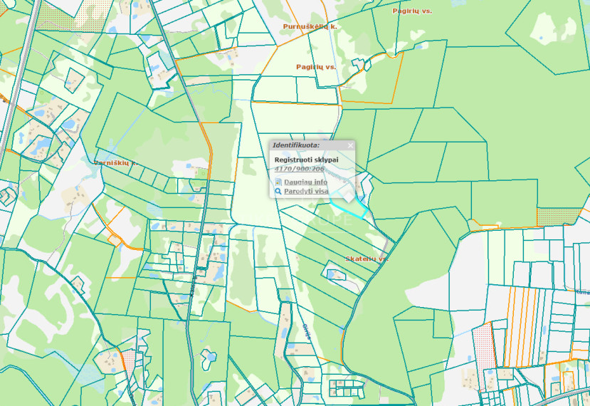 Parduodamas sklypas Pagirių k., Vilniaus r. sav., 128 a ploto 1