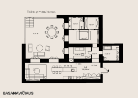 Parduodamas butas J. Basanavičiaus g., Naujamiestis, Vilniaus m., Vilniaus m. sav., 120.36 m² ploto 3 kambariai 6