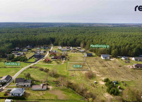 Parduodamas sklypas Sakiškių k., 15.09 a ploto