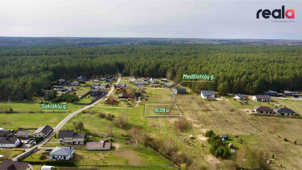 Parduodamas sklypas Sakiškių k., 15.09 a ploto 1