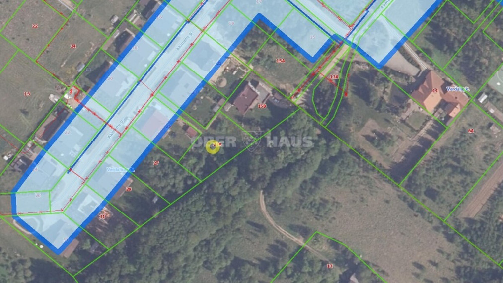 Parduodamas namų valdos paskirties sklypas Akmenų g. , Verduliukų k., Šiaulių r. sav., 12.61 a ploto 2