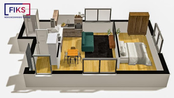 Parduodamas butas Gražinos g., Žaliakalnis, Kauno m., Kauno m. sav., 42.42 m² ploto 2 kambariai 17