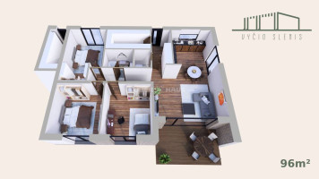 Parduodamas namas Žilvičio g. , Nemėžio k., Vilniaus r. sav., 115 m2 ploto, 1 aukštai 7