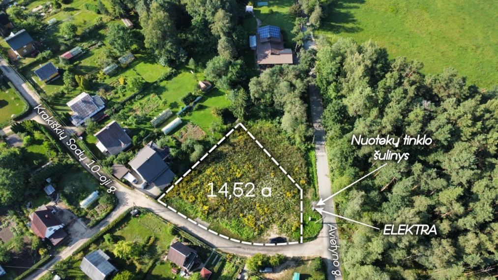Parduodamas kitos paskirties sklypas Avietyno g., Žalieji ežerai, Vilniaus m., Vilniaus m. sav., 14.52 a ploto 3
