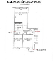 Parduodamas butas Rugių g., Jeruzalė, Vilniaus m., Vilniaus m. sav., 61.00 m² ploto 3 kambariai 5