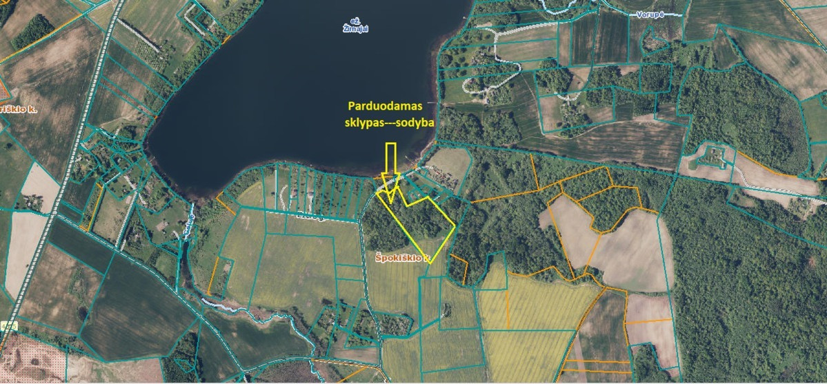 Parduodamas  sklypas Širvintų r. sav., Špokiškio k., Ežero, 440 a ploto 1
