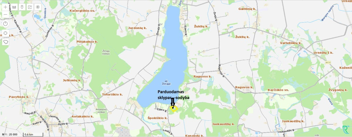 Parduodamas  sklypas Širvintų r. sav., Špokiškio k., Ežero, 440 a ploto 16