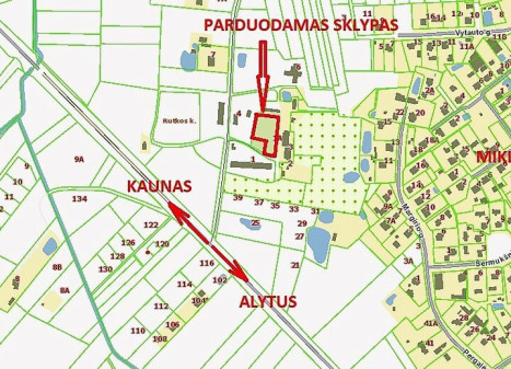 Parduodamas kitos paskirties sklypas Rutkos k., Alytaus r. sav., 25.87 a ploto