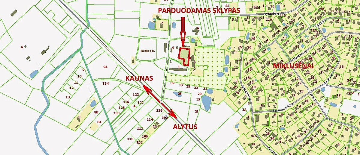 Parduodamas kitos paskirties sklypas Rutkos k., Alytaus r. sav., 25.87 a ploto 1