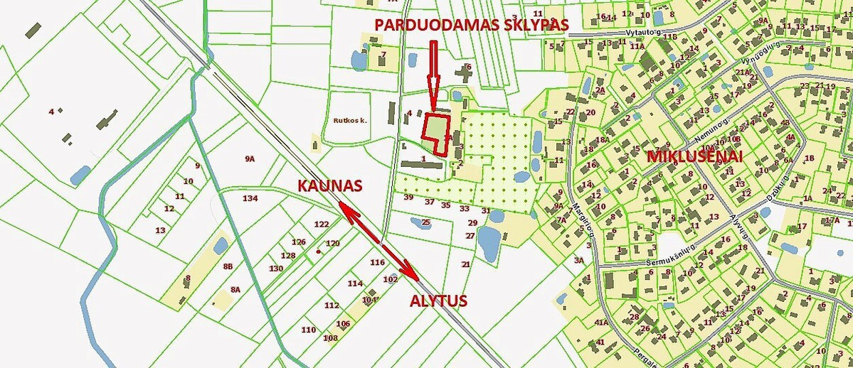 Parduodamas kitos paskirties sklypas Rutkos k., Alytaus r. sav., 25.87 a ploto 1