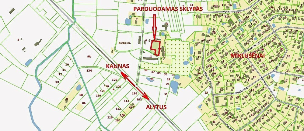 Parduodamas kitos paskirties sklypas Rutkos k., Alytaus r. sav., 25.87 a ploto 1