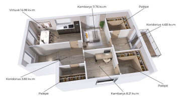 Parduodamas namas Pakraščio g., Kalniečiai, Kauno m., Kauno m. sav., 143 m2 ploto, 2 aukštai 3
