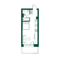 Parduodamas butas Ukmergės g., Žvėrynas, Vilniaus m., Vilniaus m. sav., 29.15 m² ploto 1 kambarys 1