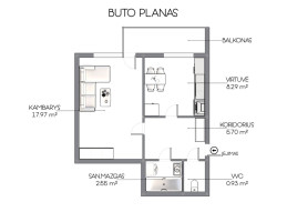 Nuomojamas butas Taikos g., Justiniškės, Vilniaus m., Vilniaus m. sav., 35.44 m2 ploto, 1 kambariai 12
