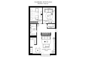 Parduodamas butas Žirmūnų g., Žirmūnai, Vilniaus m., Vilniaus m. sav., 83.82 m2 ploto, 3 kambariai 23