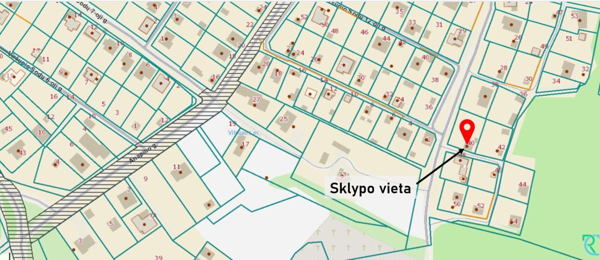 Parduodamas kitos paskirties sklypas Viršupio Sodų g., Antakalnis, Vilniaus m., Vilniaus m. sav., 9.01 a ploto 13