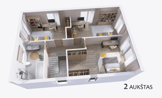 Parduodamas namas Senasis Ukmergės kelias, Mažosios Riešės vs., Vilniaus r. sav., 161 m2 ploto, 2 aukštai 19