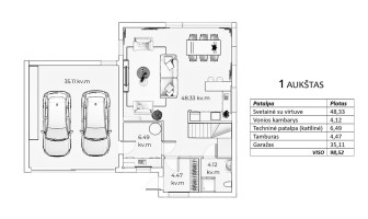 Parduodamas namas Senasis Ukmergės kelias, Mažosios Riešės vs., Vilniaus r. sav., 161 m2 ploto, 2 aukštai 20