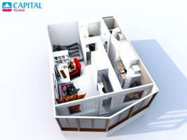 Nuomojamas butas Žemaitės g., Naujamiestis, Vilniaus m., Vilniaus m. sav., 26.54 m2 ploto, 1 kambariai 31