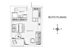 Parduodamas butas Vito Gerulaičio g., Žirmūnai, Vilniaus m., Vilniaus m. sav., 34 m2 ploto, 2 kambariai 21