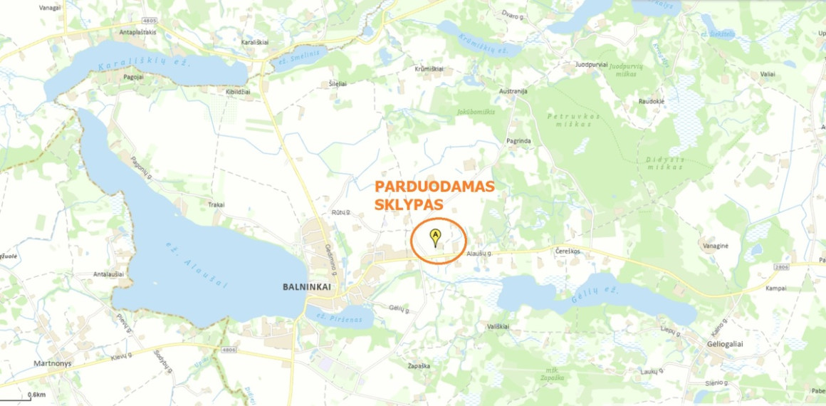 Parduodamas sklypas Alaušų g., Balninkų mstl., Molėtų r. sav., 22 a ploto 5