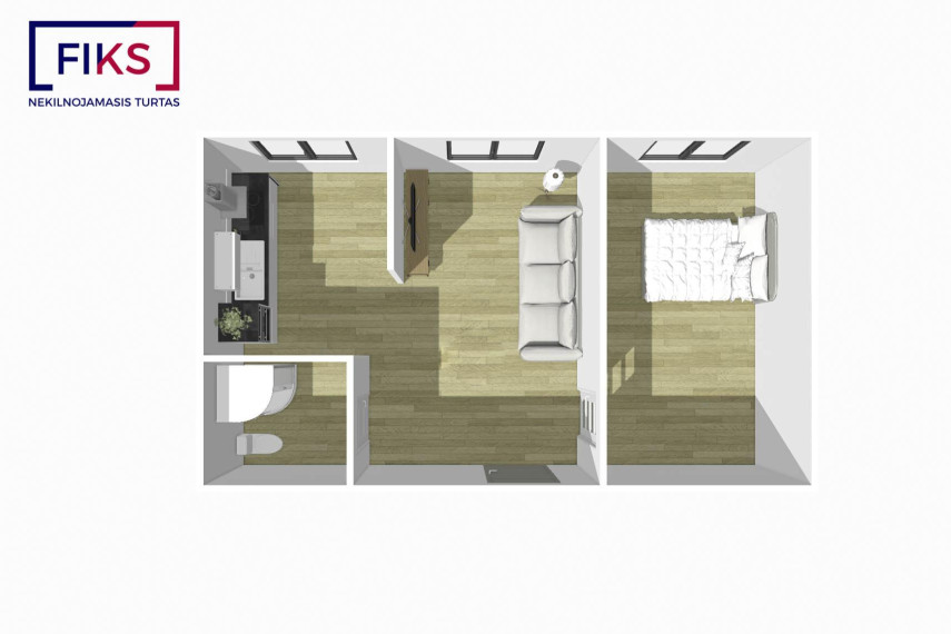 Parduodamas butas Klevų g., Balbieriškio mstl., Prienų r. sav., 49.5 m² ploto 2 kambariai 10