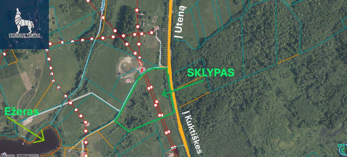 Parduodamas  sklypas Kimėnų k., Utenos r. sav., 386 a ploto 1