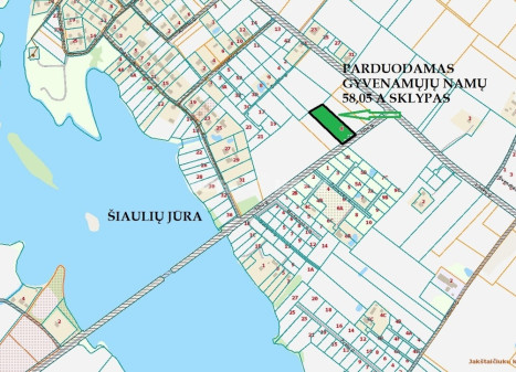 Parduodamas namų valdos paskirties sklypas Tilto g., Sauginių k., Šiaulių r. sav., 58.05 a ploto