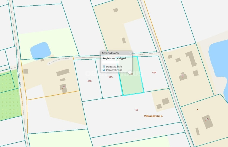 Parduodamas namų valdos paskirties sklypas Vilktupio g., Vilkapjūvių k., Panevėžio r. sav., 15.65 a ploto 6