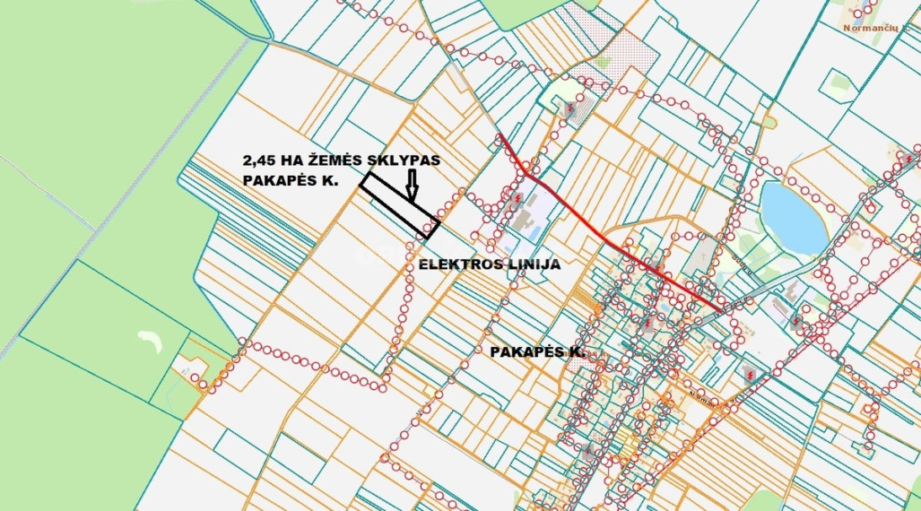 Parduodamas žemės ūkio paskirties sklypas Pakapės k., Šiaulių r. sav., 245 a ploto 2